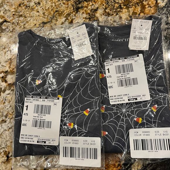 NWT J. Crew Girls' Charcoal W/Candy Corn Spider Web Halloween Tee - XXS (2-3) - Picture 6 of 6